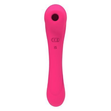 Вибратор и вакуумный клиторальный стимулятор 2-в-1 Alive Quiver Magenta Pink обновленная модель SO6017 фото