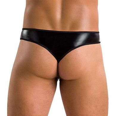 Мужские стринги Passion 033 THONG PAUL S/M Black, под латекс SO7571 фото