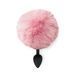 Силиконовая анальная пробка М Art of Sex - Silicone Butt plug Rabbit Tail Pink, диаметр 3,5 см SO6693 фото 2