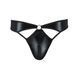 Мужские стринги Passion 033 THONG PAUL S/M Black, под латекс SO7571 фото 5