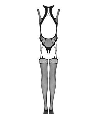 Ажурный бодистокинг с отверстиями Obsessive Bodystocking G327 black S/M/L, комбинезон, с доступом SO7248 фото