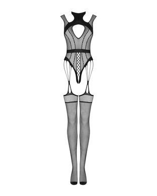 Ажурный бодистокинг с отверстиями Obsessive Bodystocking G327 black S/M/L, комбинезон, с доступом SO7248 фото