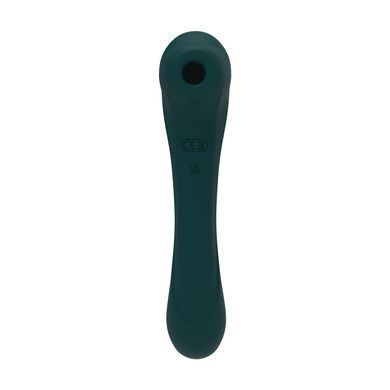 Вибратор и вакуумный клиторальный стимулятор 2-в-1 Alive Quiver Teal обновленная модель SO6018 фото