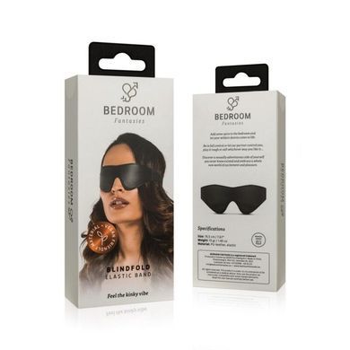 Маска Bedroom Fantasies: Faux Leather Blindfold, черная SO8824 фото