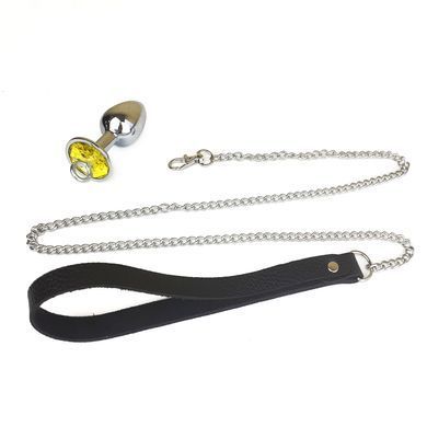 Металлическая анальная пробка Art of Sex Metal Anal Plug with Leash size L с поводком SO6178 фото