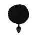 Силиконовая анальная пробка М Art of Sex - Silicone Butt plug Rabbit Tail Black, диаметр 3,5 см SO6694 фото 2