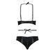 Комплект белья Passion Exclusive NAVEL SET L/XL, black, трусики и лиф с элементами под латекс PS24901 фото 6