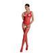 Бодистокинг Passion ECO BS001 One Size red, с доступом, имитация подвязок, флористический декор SO7066 фото 1
