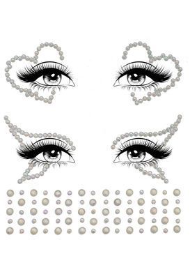 Набор страз-украшений для тела Leg Avenue Ayla face jewel sticker, наклейки, светятся в темноте SO9176 фото