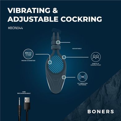 Эрекционное кольцо Boners Adjustable Cockring SX3054 фото