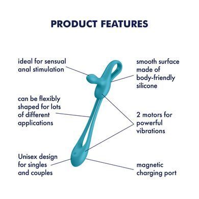 Мультивибратор Satisfyer Plug & Play 1, для нее и для него, 2 мотора SX0542 фото