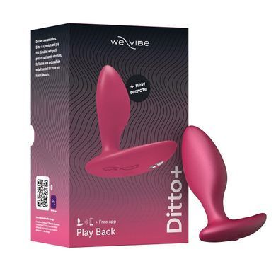 Анальная смарт-вибропробка We-Vibe Ditto+ Cosmic Pink, 10 режимов, пульт ДУ SX0519 фото