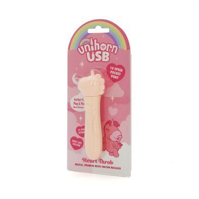 Вибратор-единорожка Unihorn USB Bullet &ndash; Heart Throb, вибропуля, USB-зарядка, 10 режимов SX2866 фото