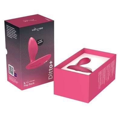 Анальная смарт-вибропробка We-Vibe Ditto+ Cosmic Pink, 10 режимов, пульт ДУ SX0519 фото