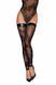Чулки без мыска Noir Handmade F243 Tulle stockings with patterned flock embroidery, L SX0157 фото 3