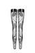 Чулки без мыска Noir Handmade F243 Tulle stockings with patterned flock embroidery, L SX0157 фото 4