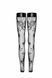 Чулки без мыска Noir Handmade F243 Tulle stockings with patterned flock embroidery, L SX0157 фото 5