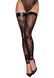 Чулки без мыска Noir Handmade F243 Tulle stockings with patterned flock embroidery, L SX0157 фото 1