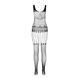 Бодистокинг Passion ECO BS001 One Size white, с доступом, имитация подвязок, флористический декор SO7067 фото 4
