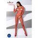 Бодистокинг Passion BS068 red, комбинезон, крупная сетка, длинный рукав PBS068R фото 2