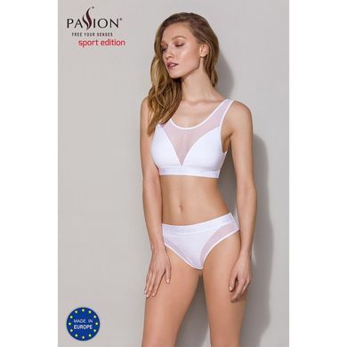 Топ с прозрачной вставкой Passion PS002 TOP S, white SO4205 фото