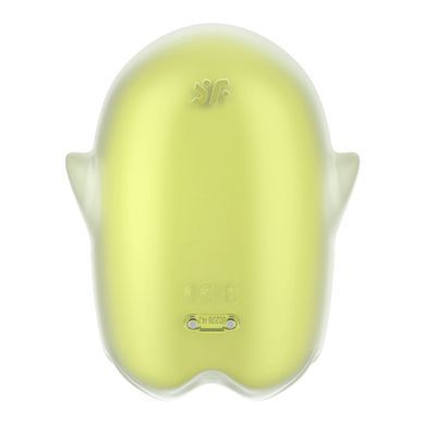 Вакуумный клиторальный стимулятор с вибрацией Satisfyer Glowing Ghost Yellow, светится в темноте SX0543 фото