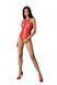 Бодистокинг с имитацией корсетной шнуровки Passion BS094 One Size, red, цветочный узор, с доступом SO8924 фото 1