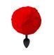 Силиконовая анальная пробка М Art of Sex - Silicone Butt plug Rabbit Tail Red, диаметр 3,5 см SO6964 фото 2