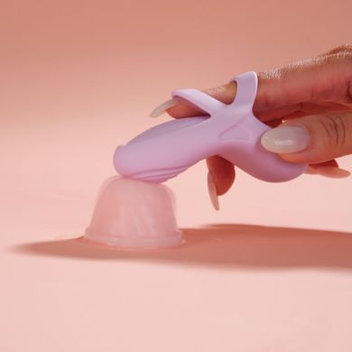 Смарт-вибратор для клитора Svakom Echo 2 Pink Lilac, подогрев до 38 &deg;C, съемная насадка на палец SX2449 фото