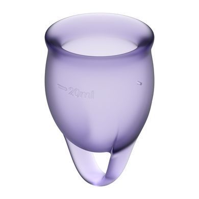 Набор менструальных чаш Satisfyer Feel Confident (lila), 15мл и 20мл, мешочек для хранения SO3580 фото
