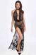 Платье Noir Handmade F312 Divinity, S, black, прозрачное, в пол, открытая спина, разрез сбоку SX0309 фото 1
