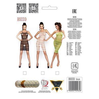 Бодистокинг Passion BS033 white, платье-сетка на бретелях, прозрачное PBS033W фото