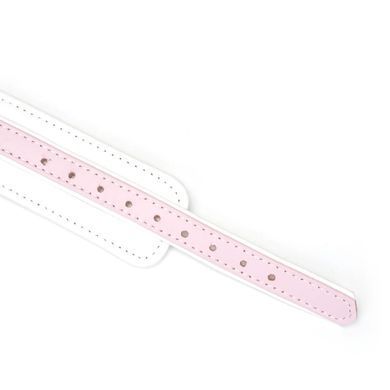 Ошейник с поводком Liebe Seele White & Pink Fairy Goat Leather Collar SX2826 фото