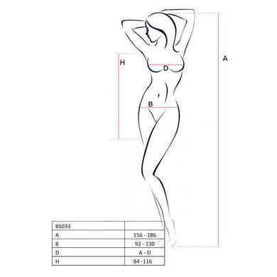 Бодистокинг Passion BS033 white, платье-сетка на бретелях, прозрачное PBS033W фото