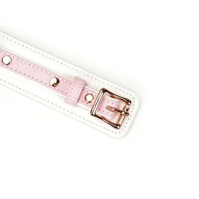Ошейник с поводком Liebe Seele White & Pink Fairy Goat Leather Collar SX2826 фото