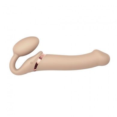 Безремневой страпон с вибрацией Strap-On-Me Vibrating Flesh L, диаметр 4,2 см, пульт ДУ, регулируемый SO3828 фото