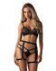 Комплект Obsessive Blomentis 3-pcs set, XS/S, мягкий лиф, стринги со стрепами, пояс с гартерами SX1033 фото 1