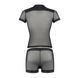 Комплект сетчатого мужского белья Passion 052 SET MICHAEL XXL/XXXL black, рубашка, боксеры, заклепки SO7626 фото 6