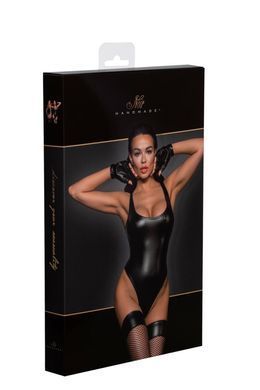 Боди с мокрым эффектом Noir Handmade F244 Powerwetlook body with high cut bottom hem, S SX0161 фото