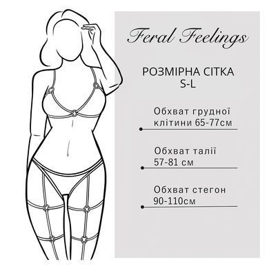 Гартеры Feral Feelings - Belt Briefs, трусики, натуральная кожа, цвет белый SO3447 фото