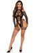 Бодистокинг Leg Avenue Fishnet Garter Harness and Teddy One Size Black SX2771 фото 4