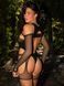 Бодистокинг Leg Avenue Fishnet Garter Harness and Teddy One Size Black SX2771 фото 6