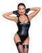 Боди с мокрым эффектом Noir Handmade F244 Powerwetlook body with high cut bottom hem, S SX0161 фото 1