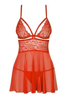 Бэби-долл Obsessive 838-BAB-3 babydoll & thong red 2XL/3XL SX1121 фото
