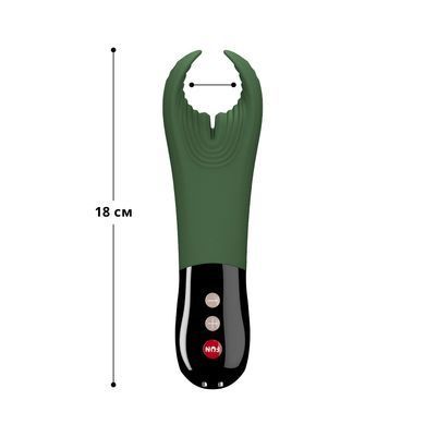 Вибратор для пениса Fun Factory MANTA moss green/black, подходит для парных игр SX0966 фото