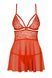 Бэби-долл Obsessive 838-BAB-3 babydoll & thong red 2XL/3XL SX1121 фото 3