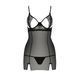 Прозрачная сорочка приталенная Passion QUENTRIS CHEMISE S/M, black, трусики PS26605 фото 5
