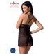 Прозрачная сорочка приталенная Passion QUENTRIS CHEMISE S/M, black, трусики PS26605 фото 2