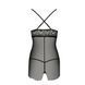 Прозрачная сорочка приталенная Passion QUENTRIS CHEMISE S/M, black, трусики PS26605 фото 6