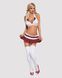 Эротический костюм школьницы с мини-юбкой Obsessive Schooly 5pcs costume L/XL, бело-красный, топ, юб SO7305 фото 3